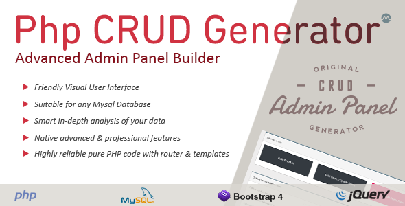 PHP CRUD Generator preview